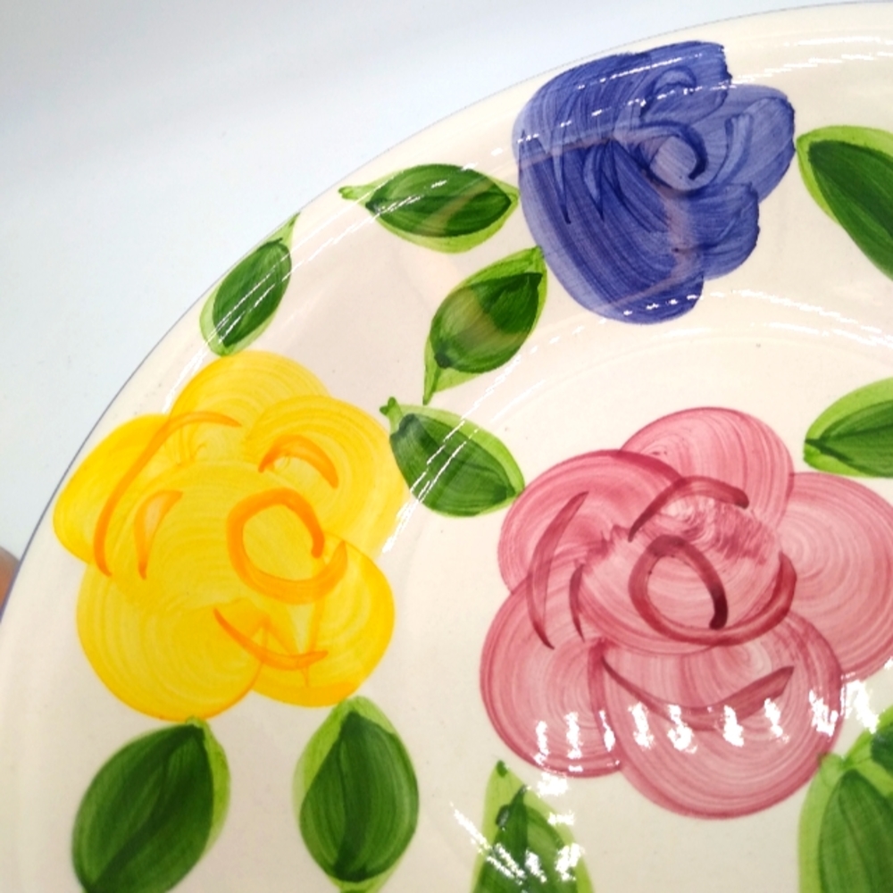 Tabletops Unlimited Flora di Roma Rosa Roses Pasta Vegetable Serving Bowl Vtg - Picture 7 of 12